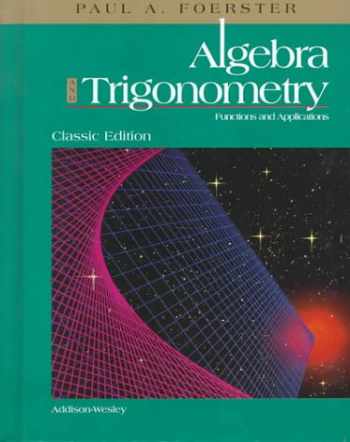 algebra and trigonometry paul a foerster classic edition dayrunner